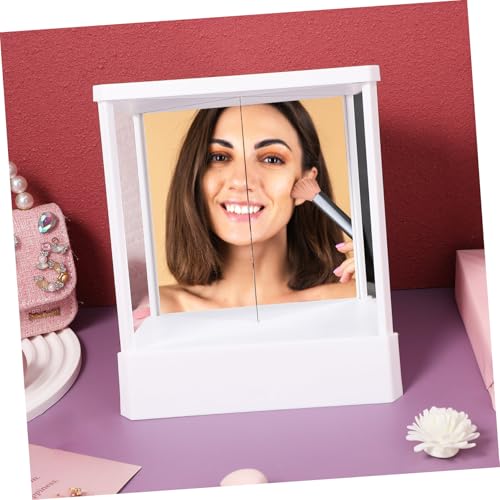 Espejo de maquillaje PartyKindom con luz y base giratoria miniatura 3