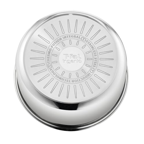 Tefal L898S4 Ingenio Preference 4-Piece Casserole Set | Stackable | Space Saving Stainless Steel | Suitable for Induction Cookers | Stainless - 10