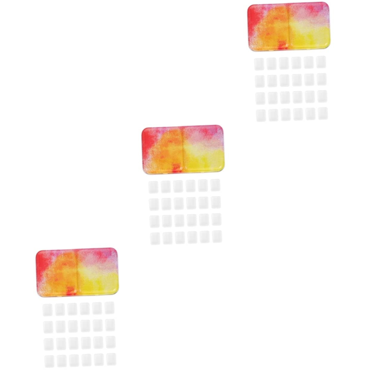 Ciieeo 3ensembles Boîte De Peinture Aquarelle avec Pans De Rangement Ensemble De Compartiments pour Artistes Et Étudiants Pratique Et Portable pour Peinture Voyage