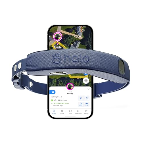 Halo Collar 5, New Wireless Dog Fence & GPS Dog Collar, Subscription Required, Waterproof, Midnight, One Size