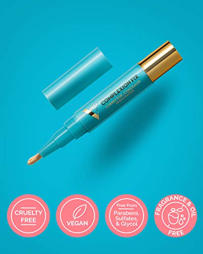Veil-Cosmetics-Complexion-Fix-Oil-Free-Concealer-Highlighter-Under-Eye-Corrector-To-Help-Conceal-Dark-Circles-And-Blemishes-Vegan-Cruelty-Free-Paraben-Free-2N-Light-Neutral Veil Cosmetics - Complexion Fix Concealer - Liquid Concealer for Under Eye + Dark Circles - Highlight, Contour, Correct - Anti-Aging - Vegan Makeup Pen - Hydrating Lightweight (2N Light Neutral)