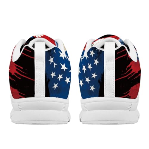 Image of GIFTPUZZ Mens Lace Up Athletic Trainers Running Sneakers Wedge Breathable Gym Lightweight Sports Tennis Shoes
