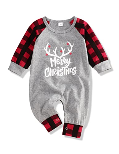 Hipea Newborn Baby Boy Christmas Clothes My First Christmas Outfit Plaid Romper Sleeve Jumpsuit Infant Outfit #TOP11