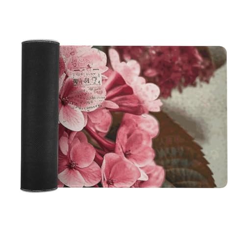 Tapis de souris grand format antidérapant protège bureau rose