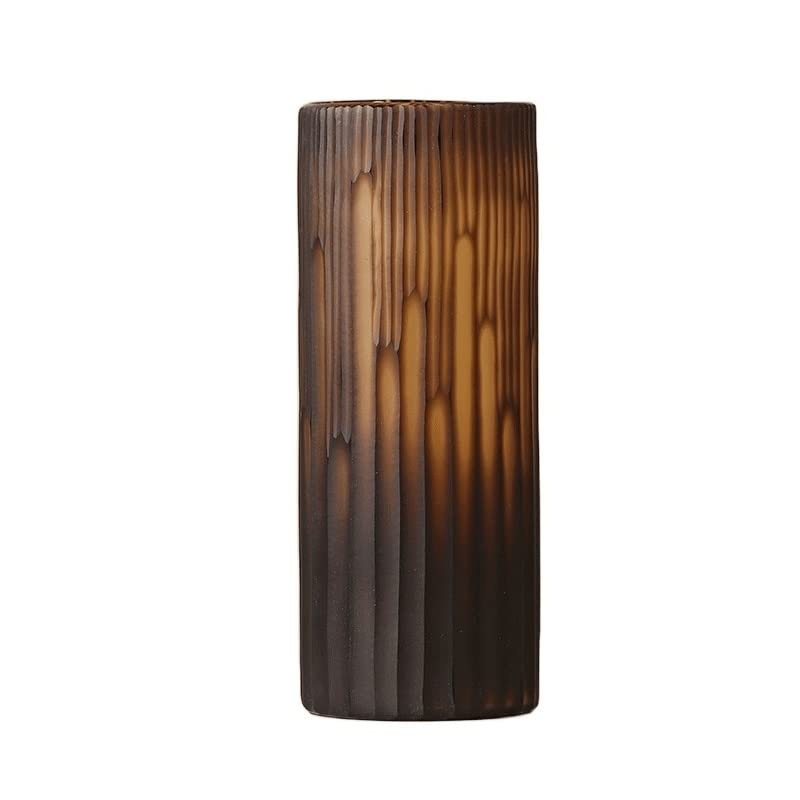 Vase de décoration à rayures irrégulières modernes, grand modèle en verre pour salon