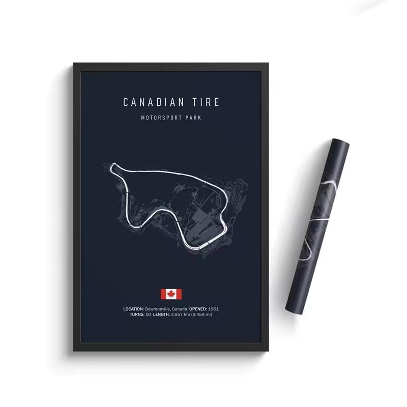 Designful F1 Circuit Track Canvas Wall Art Poster Formula 1 Motorsport Racing Wall Décor Gift Unframed