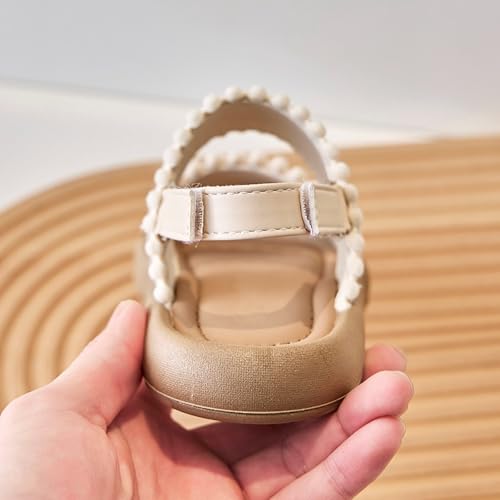 IWIHMIV Girls Summer Sandals Toddler Beach Shoes Girls Leather Open-Toe Fashion Cute Flat Soft Soled Casual Sandals4