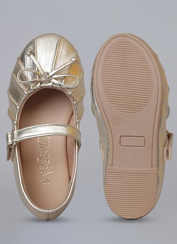 Image of Kidsville Girls Single Strap Ballerina Belly Shoes | Lightweight Comfortable Slip-On Ballet Flats | Casual Footwear for Kids Girls