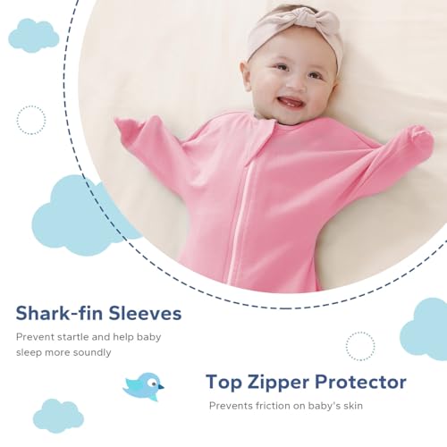 Zigjoy SD4314 Shark-Fin Transition Swaddle - 1.0 Tog Baby Sleep Sack Soft Cotton Transitional Swaddle Baby Wearable Blanket thumb #2