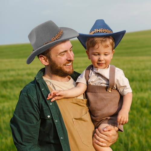Custom Toddler Cowboy Hat Age 2-8t, Personalized Boys Western Hat for Kids Men Women, Baby Leather Hatband Girls Cowgirl Hat3