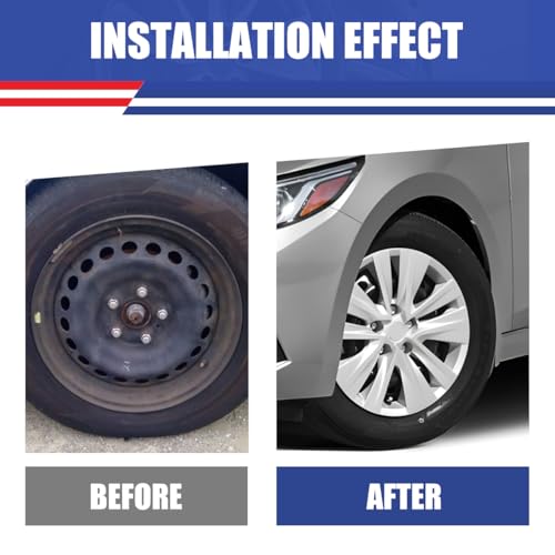 Image of Winjet 16 inch Hubcaps for 2020-2025 Nissan Sentra Wheel Rim Covers, [Only Fit Iron Hub & Steel Wheel] Heavy Duty ABS & PC Material Snap On Installation (16 Inch Set of 4, Lacquer)