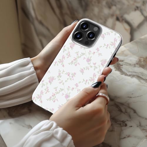 Coque iPhone 14 Pro double couche antichoc compatible induction motif fleurs - 2
