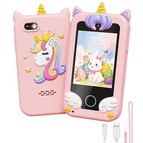 UCIDCI Unicorn Kids Smart Phone Toys for Girls Ages 3-7 with...
