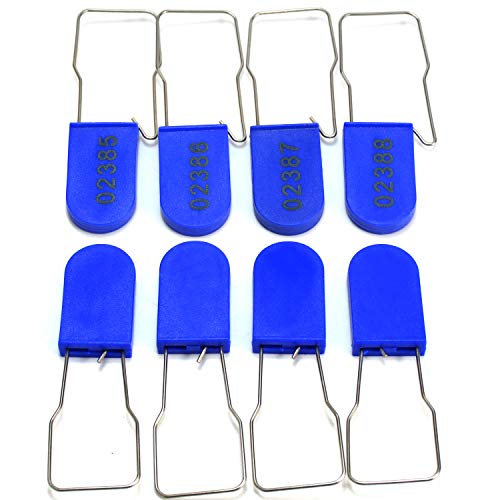 Image of Plastic Wire Padlocks Numbered Security Seal Plastic Padlock Electric Meter Seals Disposable Anti-Tamper Locks (Blue, 1000 PCS)