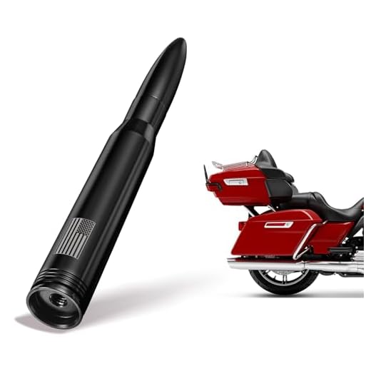 SZSAUTO American Flag Motorcycle Short Antenna for 1989-2024 Touring Road Glide, CVO Road Glide, Street Glide, Ultra Limited, Trike Tri Glide Ultra Motorcycle Radio Antenna Replacement