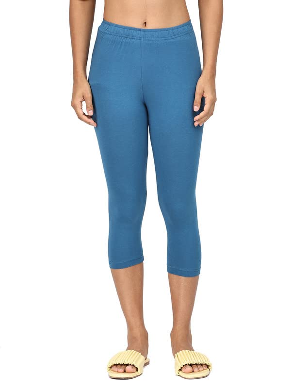 Image of Robinbosky Premium Stretchable Cotton Capri Legging for Women | Suitable for Formal wear & Casual wear | High-End Elastic Makes. The Leggings Squat Proof and Durable for Travel, Yoga, & Workout.