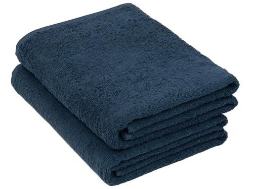 ZOLLNER 2 teli doccia in 100x150 cm - asciugamani per la vasca da bagno assorbenti e super morbidi -...
