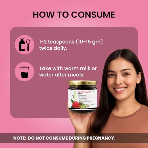 Image of Ayumcure Nari Aarogyam Malt 400g | White Discharge (Leukorrhea) & PCOS Relief | Balances Hormones, Regulates Periods, Eases Cramps | Boosts Women's Energy & Vitality | 100% Ayurvedic