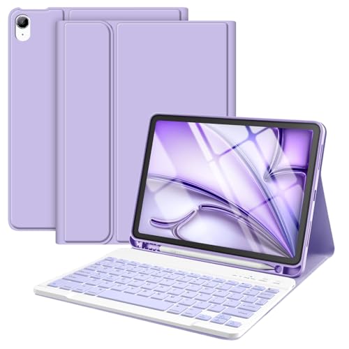 TaIYanG Compatible for iPad Air 11 inch Case with Keyboard for iPad Air 5 2022/iPad Air 4th Gen Keyboard Case with Pencil Holder - Flip Stand Cover for iPad Air 11