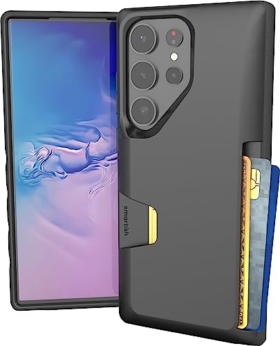Coque portefeuille Galaxy S23 Ultra Smartish Slayer Vol.1 étui rigide noir avec range-cartes