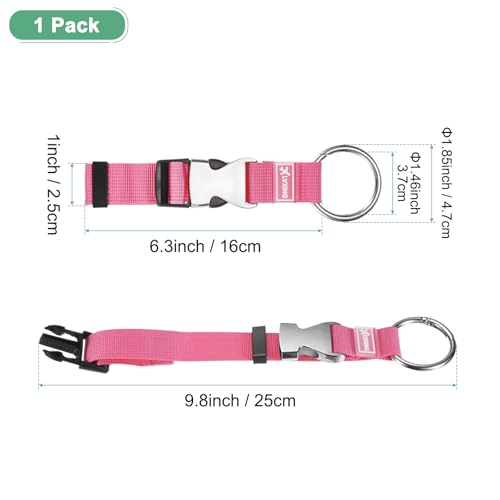 Image of M METERXITY 1-Pack Add A Bag Luggage Strap, Adjustable Suitcase Belt for Connecting Luggage /Backpack /Jacket, Carry Strap with Ring Buckle [Red]