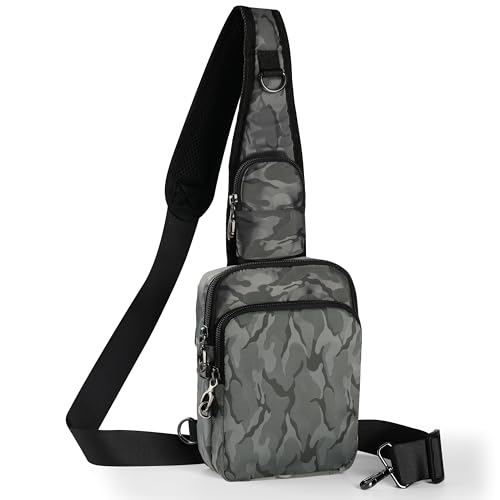 Image of Sling Bag, Crossbody Bag with Zipper Lock, RFID & Water Resistant for Women and Men Small Chest Bag for Travel Casual