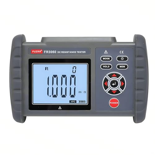 FUZRR FR3060A FR3060 High Precision Micro Ohmmeter Microhmmeter DC Low High Resistance Tester Portable Four-Wire Measurement 300.0K?(FR3060)