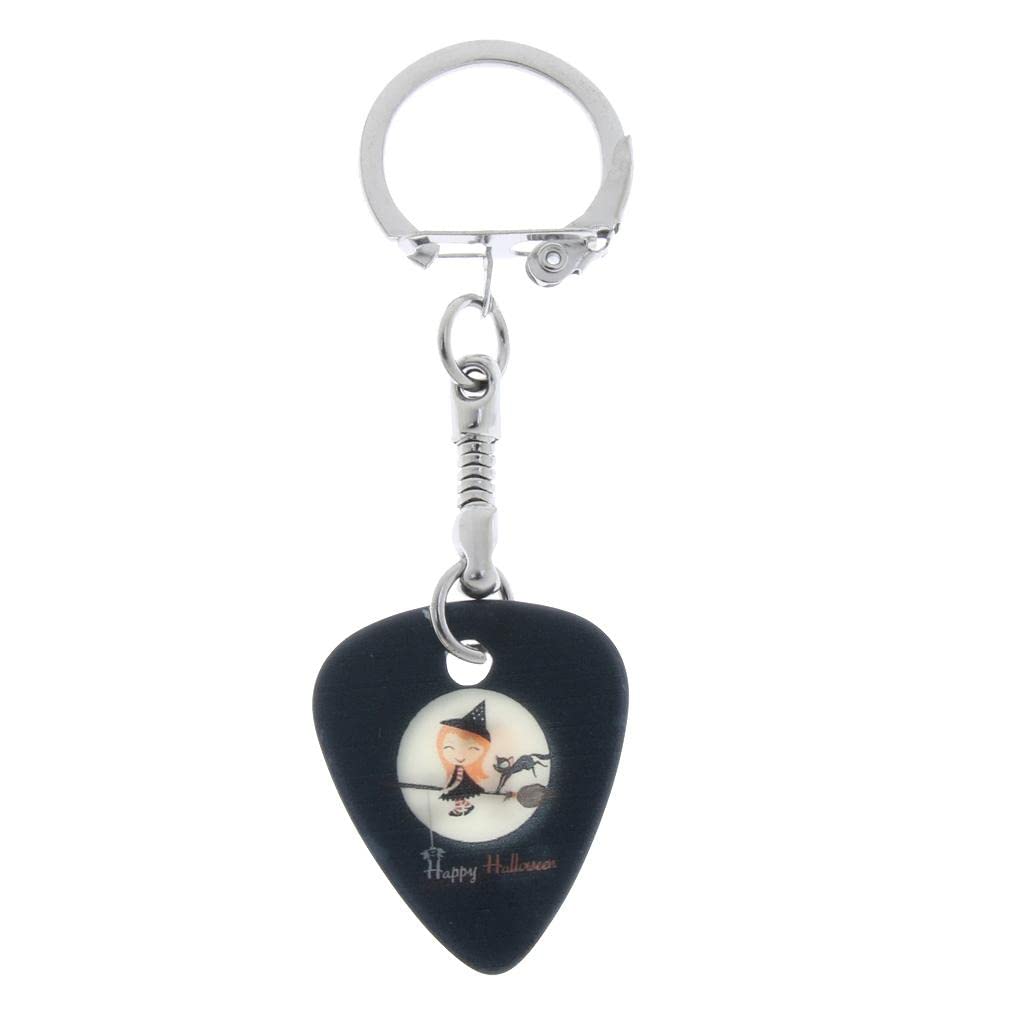 Guitar Bass Plectrum Luminous Keychain Key Fob Picks Girl-image-9