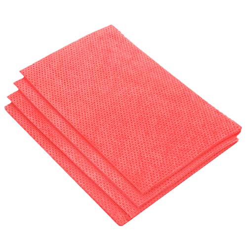 JEBBLAS Heavy-Duty Multi-Surface Cleaning Cloths Reusable Cloths 25 Count/PACK,Red