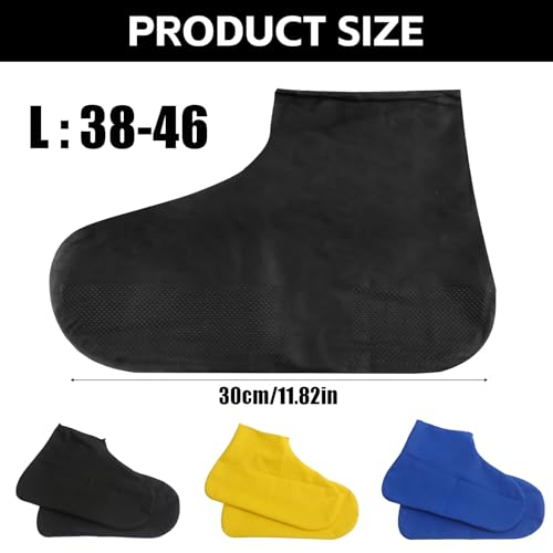 Funngy Überschuhe Wasserdicht,3 PCS Schuhüberzieher Wasserdicht Latex ÜBerschuhe rutschfeste Schuhüberzüge Wiederverwendbar Schuhüberzieher für Outdoor Regen Schneetag Schlammige Straßen