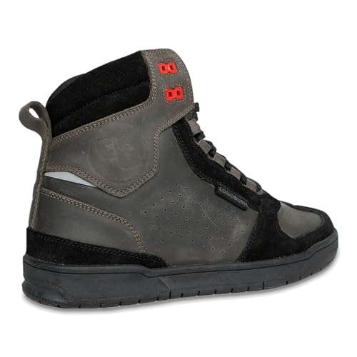 Leather Motorcycle Boots Men - Anti-slip Sole, Ankle Guard, Cow Crazy Horse Leather, Motorcycle Boots Men Brown3