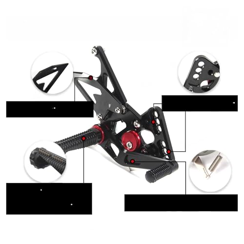 Repose-Pieds Arrière Réglables CBR600RR 2003-2022 | Commandes Reculées Moto - 3