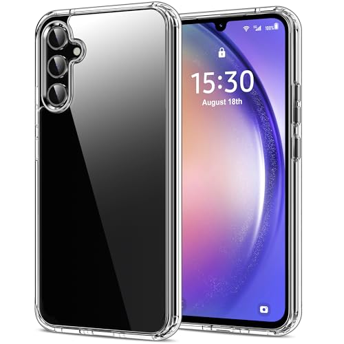 HOOMIL Crystal Clear Hülle für Samsung Galaxy A54 5G, Anti Gelb Durchsichtig Handyhülle Stoßfest Schutzhülle - Transpare...