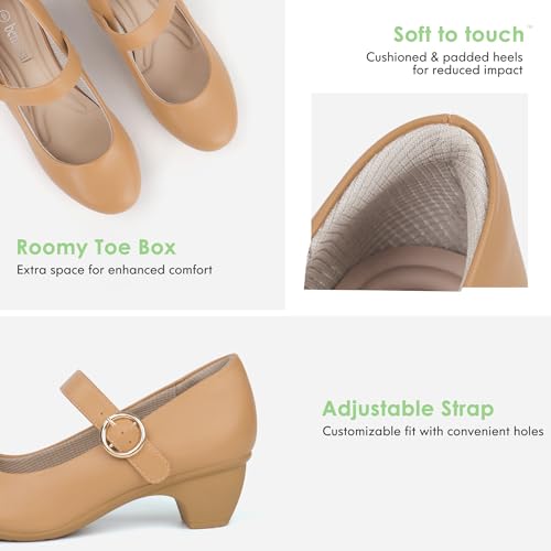 Image of Women Mary Janes Pumps Chunky Shoes Dress Shoes