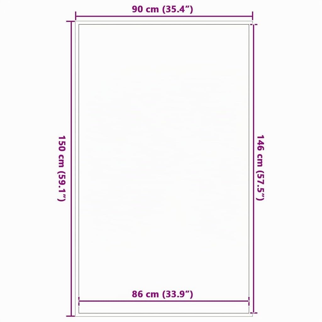 vidaXL Paillasson Marron 90x150 cm