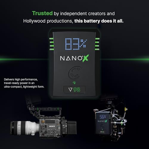 Image of Core SWX NANO-V98X 98Wh Micro V-Mount Battery - Compact Lithium-Ion Pack with USB-C PD Input /Output, USB-A, P-Tap, 10A Load, 3.9hr Runtime (25W), for Cameras & Production Gear