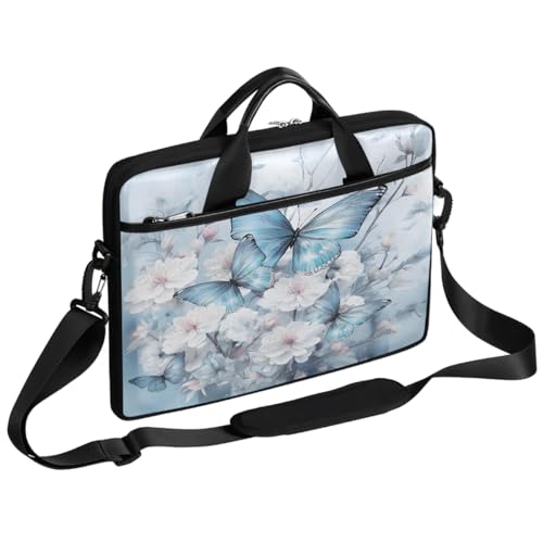 Maletín floral Butterfly Flower para laptop 15" miniatura 1