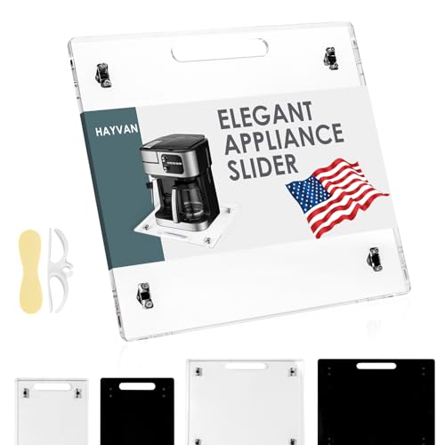 Acrylic Sliding Tray for Coffee Makers and Kitchen Appliances