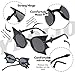 YLOIJO Bat Sunglasses Retro Punk Hip Hop Style Black Sunglasses for Halloween Everyday Life and Party Fashion (1)