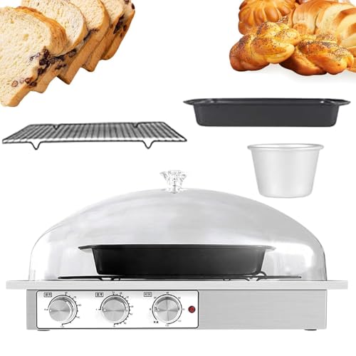 ZOCWJK Prueba de masa de gran capacidad, máquina de fermentación de pan doméstico, máquina de fermentación de pan, con taza humidificadora y rejilla, base antideslizante, diseño desmontable, humedad y