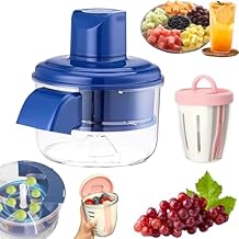 Electric Grape Peeler, Grape Peeling Electric Machine, Automatic Grape Tomato Peeling Machine, Small Fruit Tomato Peeler Tool, Smart Fruit Machine for Grapes, Cherry, Tomatoes Blue