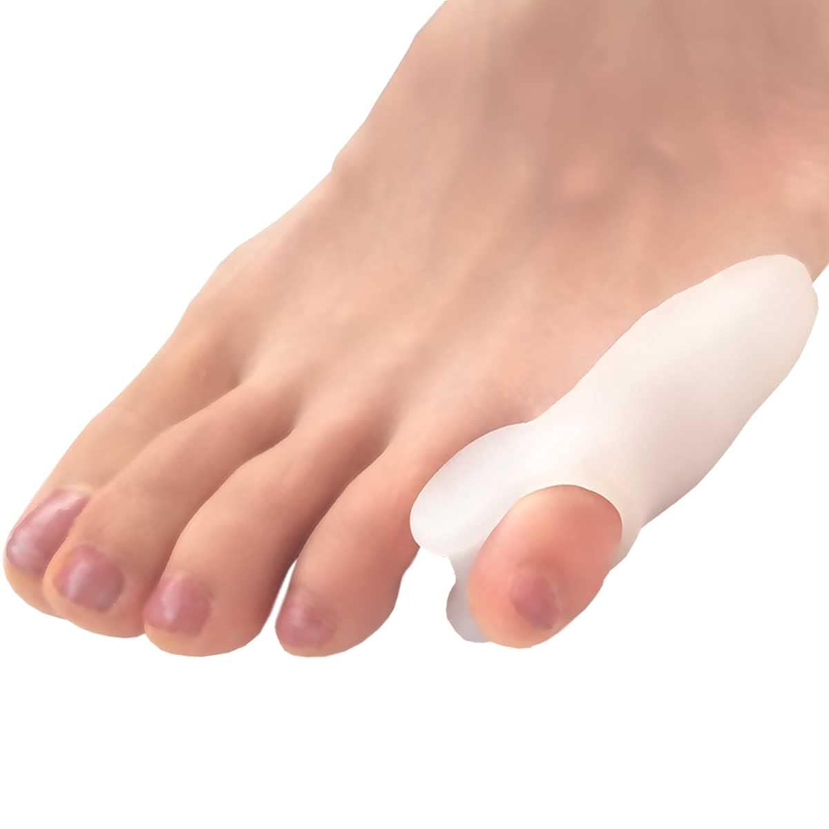 Bunion Corrector Pad Bunionette Straightener Separator Cushion Pinky Toe Protector Shield Pain Relief Spacer Splint Cover Guard (6 Pack) (White, One size)