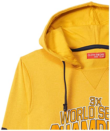 Image of Clotth Theory Boy's Fleece Solid Color Blocked Hooded Sweatshirt Jacket