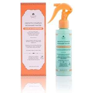 Nature Spell Rosemary Water Leave in Conditioner – Promotes Hair Growth, Heat Protection Spray for Hair, Detangling, Smoothes & Adds Shine, with Ayurvedic Herbs, For All Hair Types, 150ml