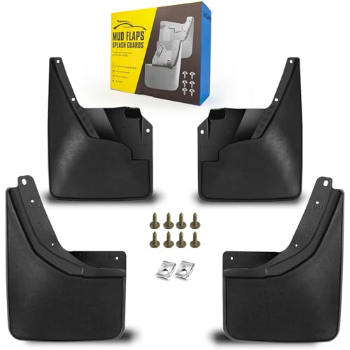 Image of Mud Flaps Fit for 2006 2007 2008 2009 2010 Hum-mer Hummer H3 (Not Fits H3T), Dedicated Mudguard for Four Seasons Universal Protection, Front and Rear