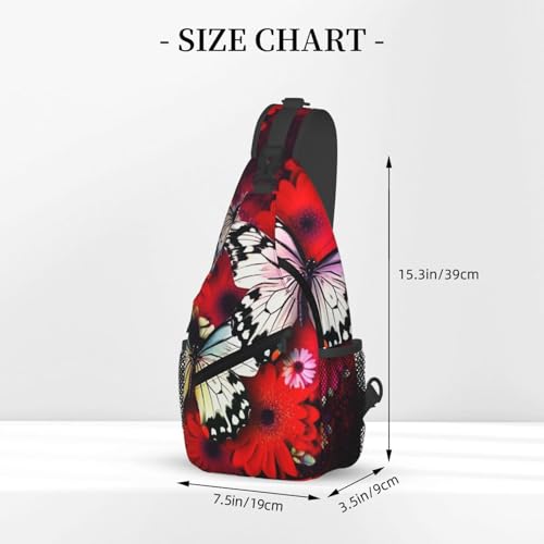 Bolso Sling para Hombre y Mujer con Estampado de Mariposas miniatura 2