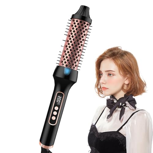 Cepillo Rizador | Rizador Térmico Estilizador de Cabello,Peine Con Temperatura Ajustable Para Mujeres, Herramientas De Peinado Térmico Para Casa Y Viaje