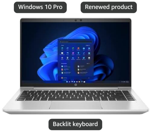 Image of HP ProBook 445 G10 14 inch FHD (1920x1080) Business Laptop, Ryzen 5 7530U (6-Core), 32GB RAM, 512GB SSD, HD Webcam, Windows 11 Pro (Renewed)