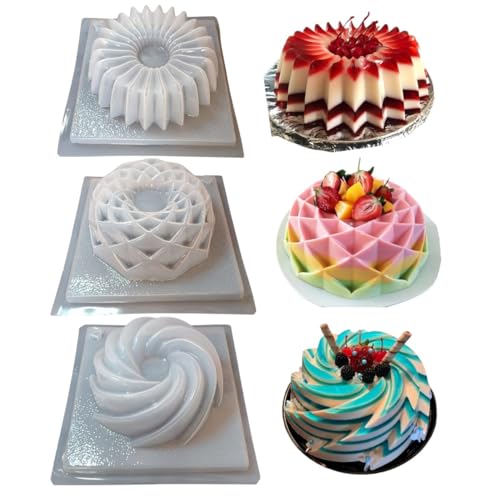 Catálogo para Comprar On-line Moldes para bizcoletas los 10 mejores. 46 CURIOSIDADES NICKTE Kit 3 Moldes para Gelatina De Diseño Rehilete, Panal Y Acordeón, Moldes para gelatina grande especial para mesas de postre y Resposteria, Moldes PREMIUM