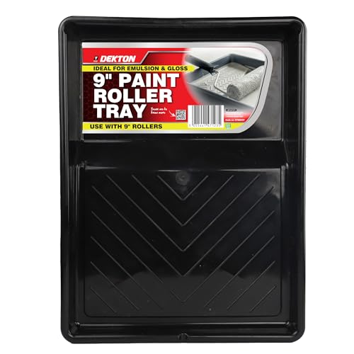 Dekton 9 Paint Roller Tray Ideal for Emulsion & Gloss Paints Compatible with 9 Rollers Durable and Practical Painting Accessory for Walls Ceilings and DIY Projects